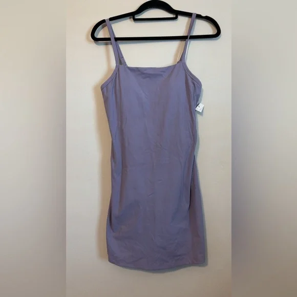 FLZ Lilac Spaghetti-Strap Mini Dress with built in shorts Women’s size medium. - Picture 2 of 11